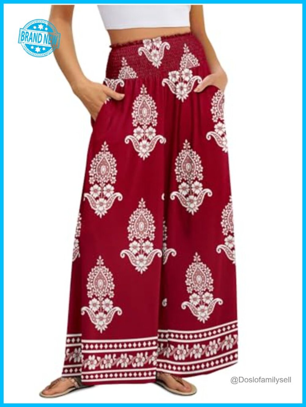 Women Wide Leg Palazzo Pants High Waisted Lounge Pants with Pockets Casual
